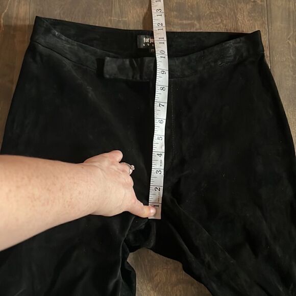 For Joseph suede leather Floral cut out bottom pants Sz-27 - Picture 4 of 7